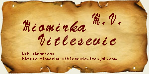 Miomirka Vitlešević vizit kartica